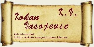 Kokan Vasojević vizit kartica
